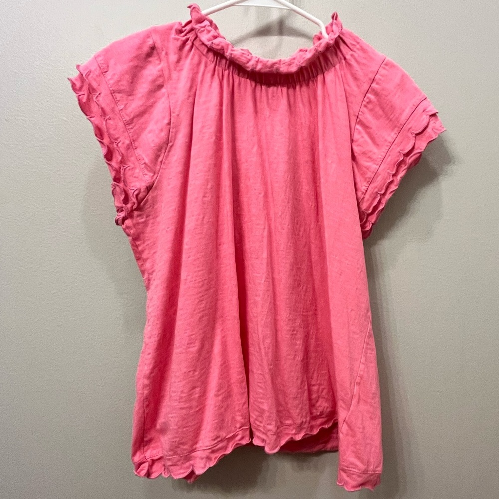 Crown & Ivy Ruffle Neck Tee